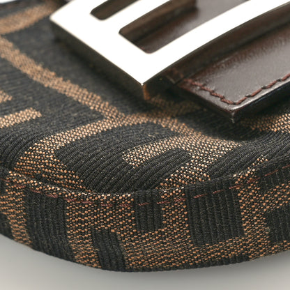 Fendi Zucca Mini Half Moon Baguette Tobacco 8 of 9