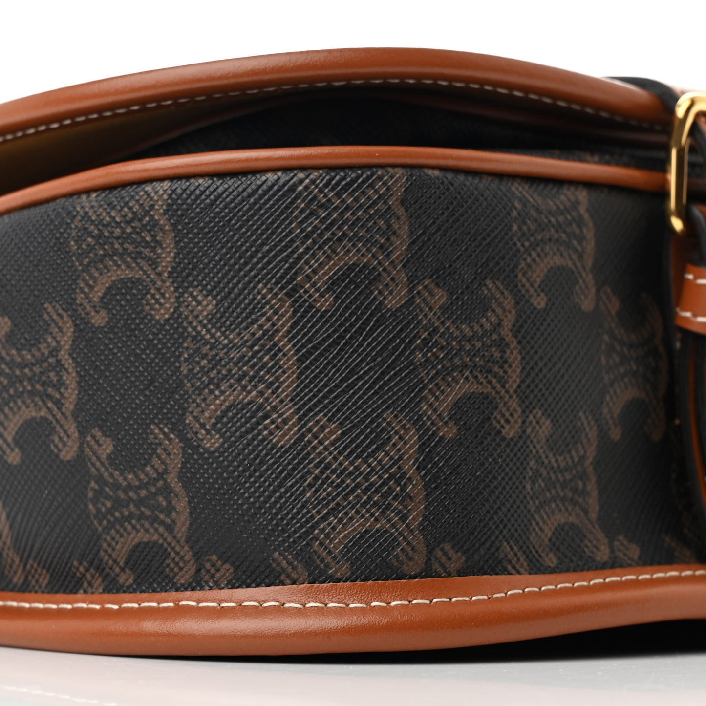 Triomphe Canvas Medium Folco Bag Tan