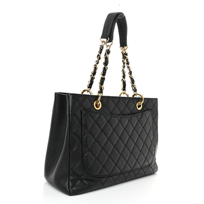 Chanel Caviar Quilted Grand Shopping Tote GST Black 3 of 11