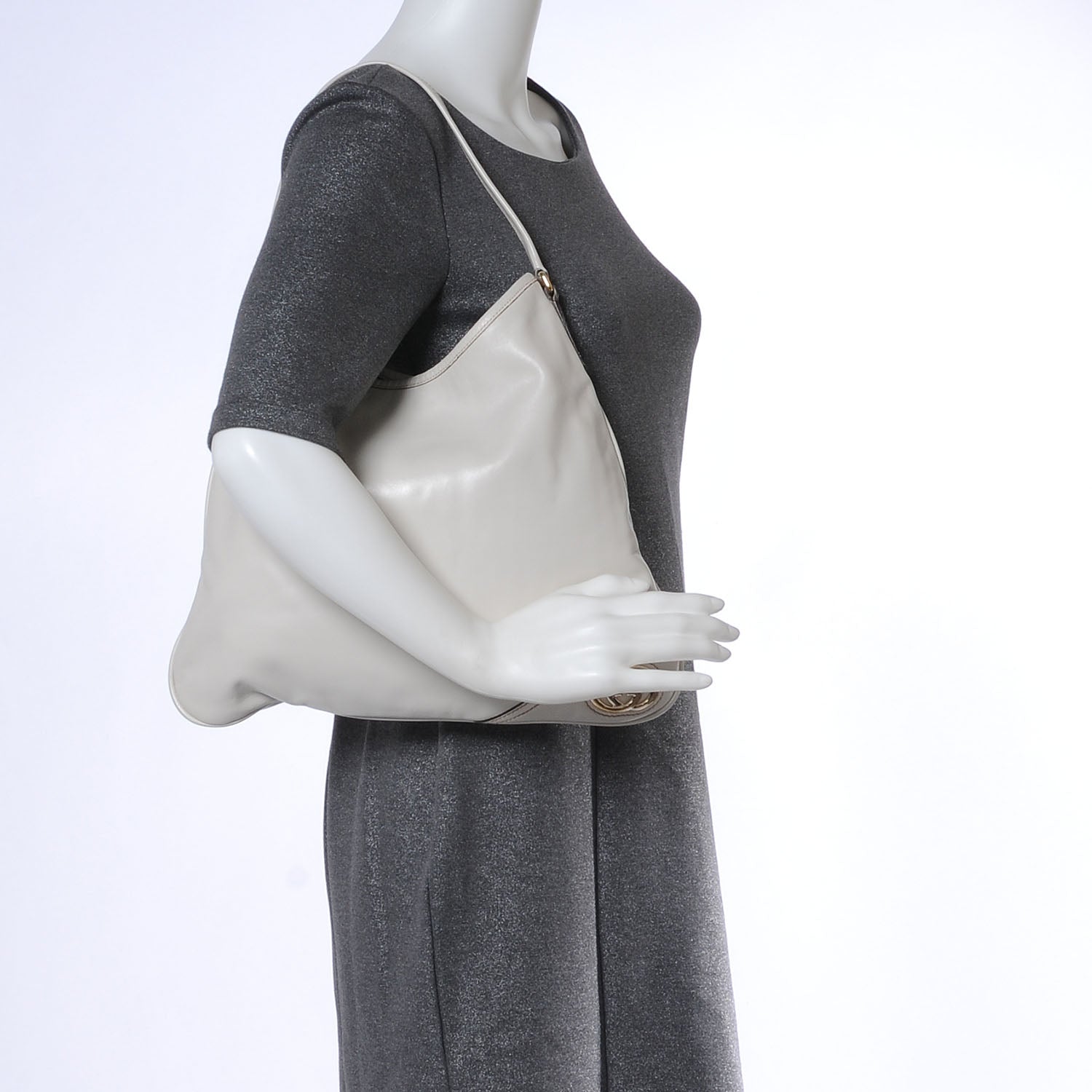 Gucci Leather Medium New Britt Hobo White 2 of 7