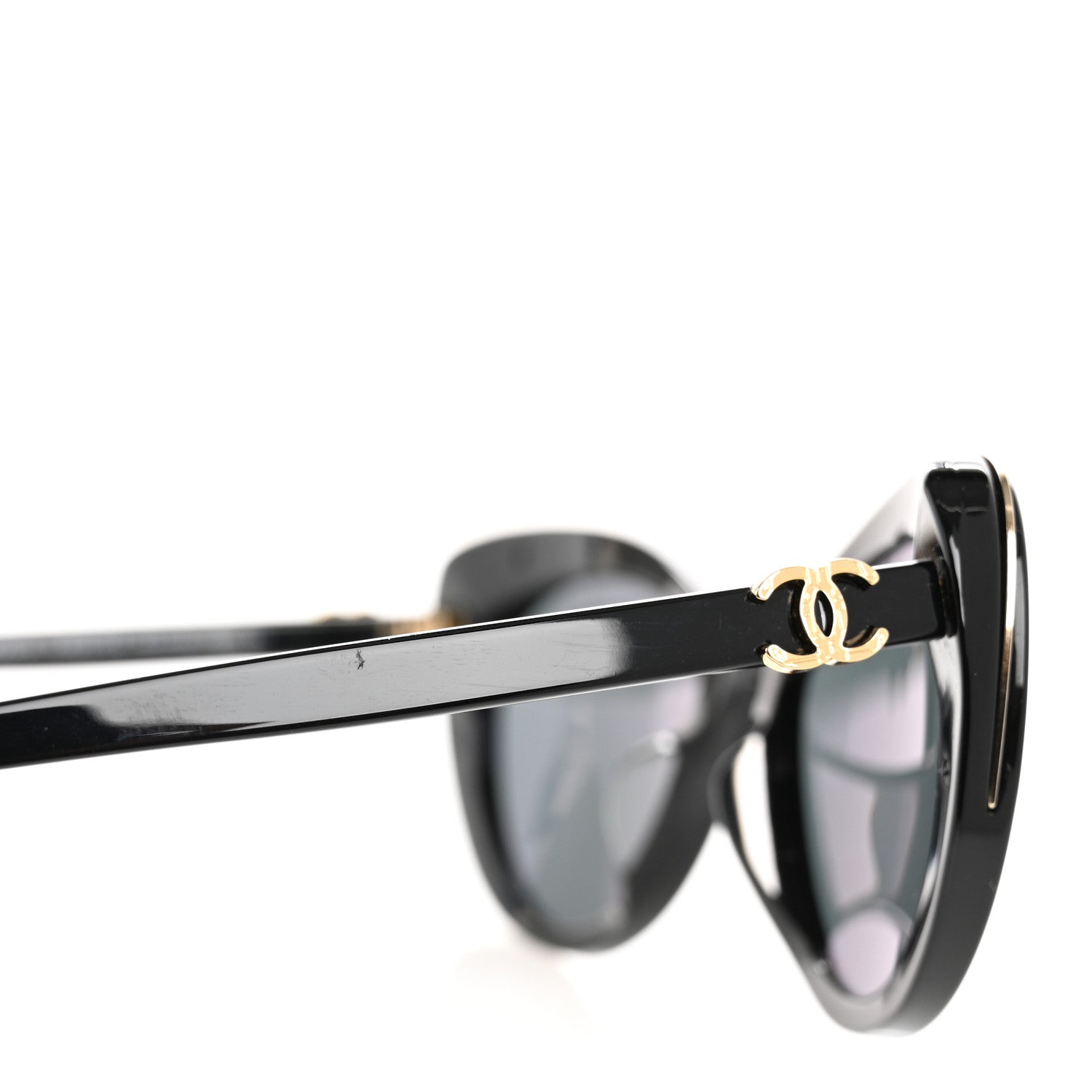 Chanel Acetate Cat Eye CC Sunglasses 5432-A Black 9 of 11