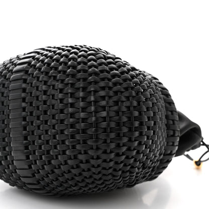 Loewe Calfskin Woven Mini Diamond Basket Bag Black 11 of 11