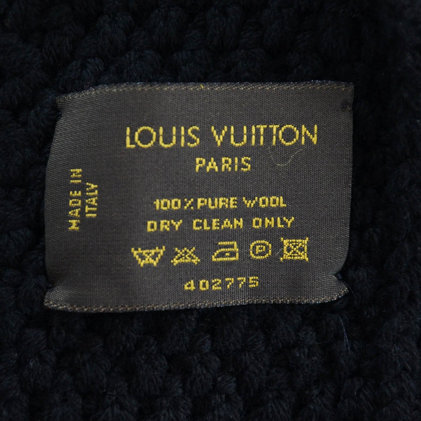 Damier Wool Scarf Black