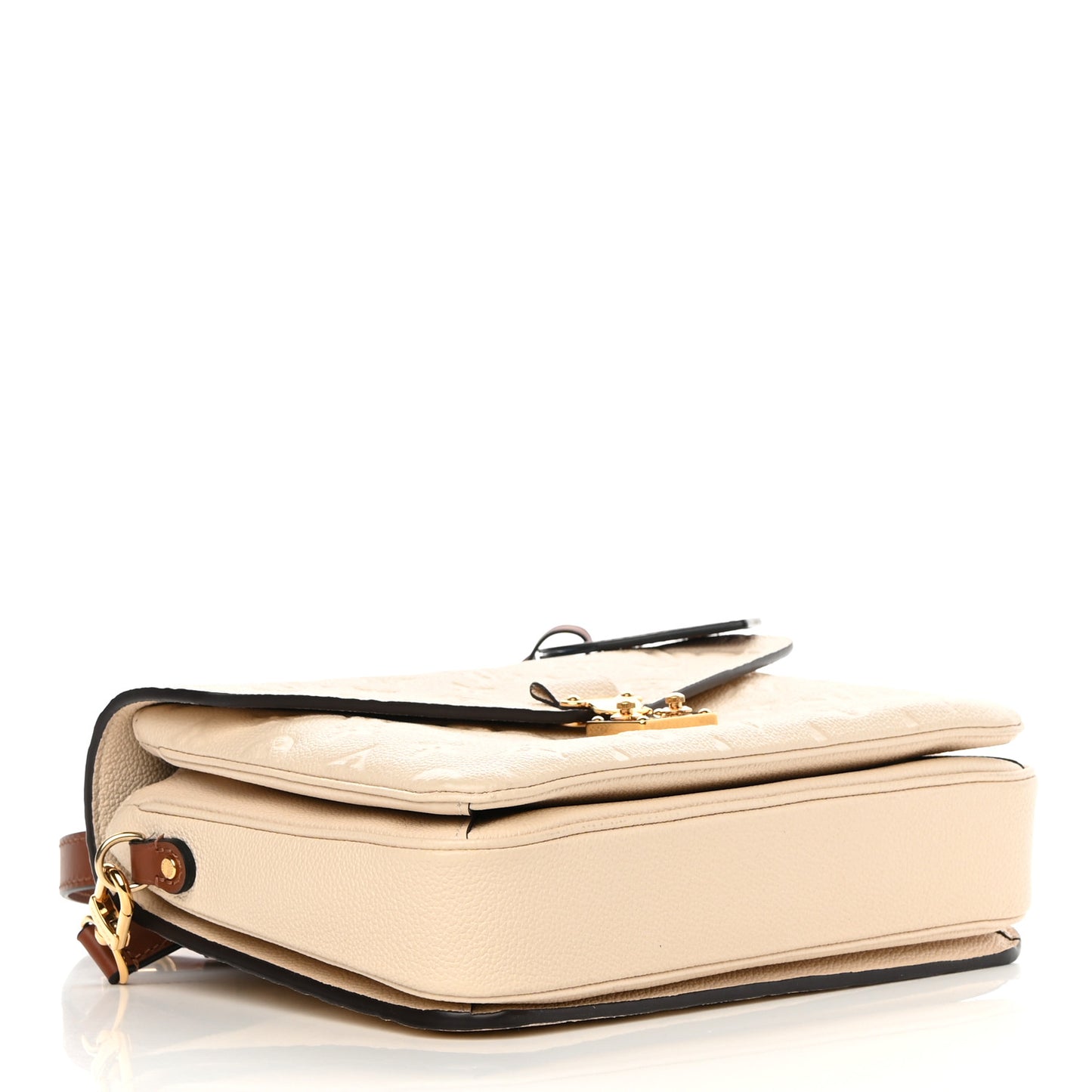 Empreinte Braided Pochette Metis Creme Beige Caramel