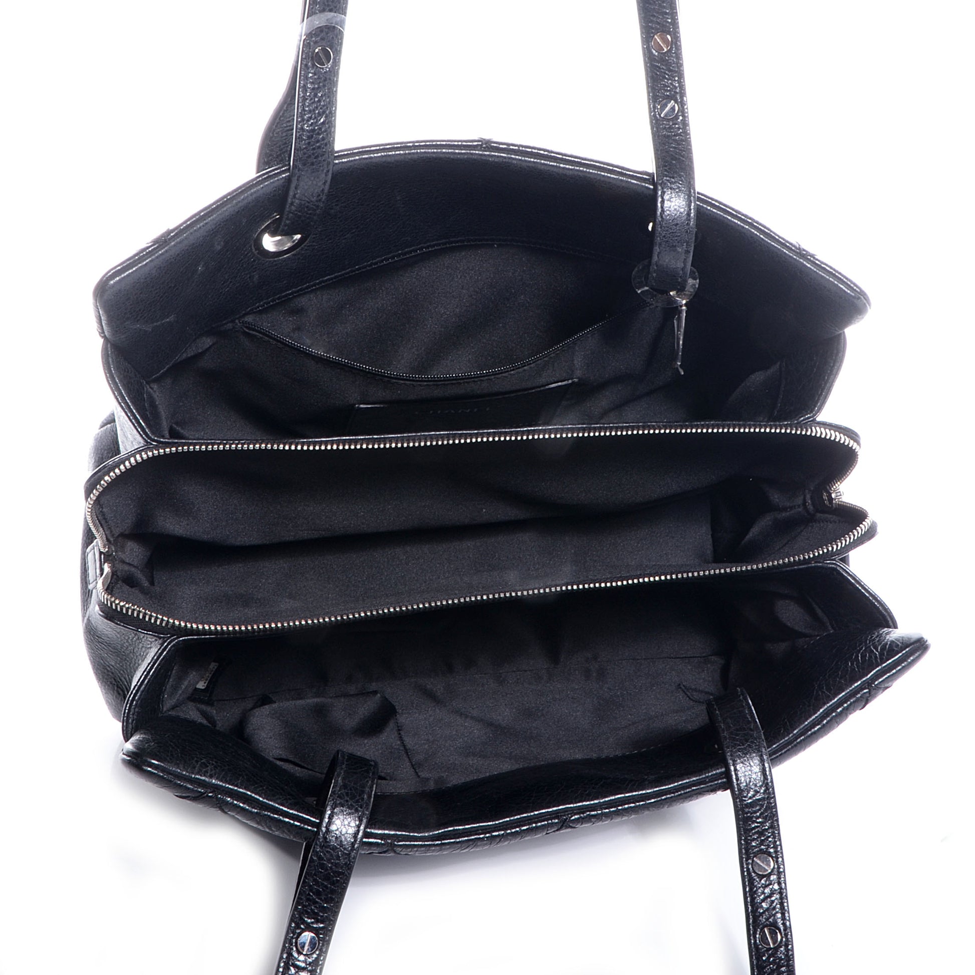 Chanel Glazed Calfskin Small On The Road Zip Tote Black 5 of 7