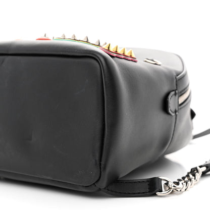 Fendi Vitello Century Fun Fair Metal Studded Mini Backpack Black Multicolor 10 of 12