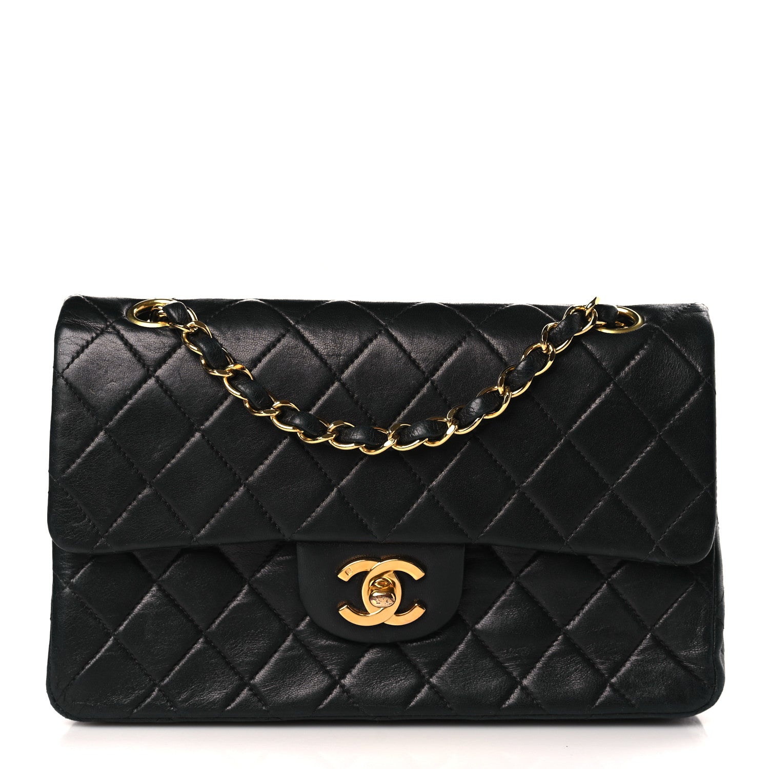 Chanel Lambskin Quilted Small Double Flap Black 1 of 12