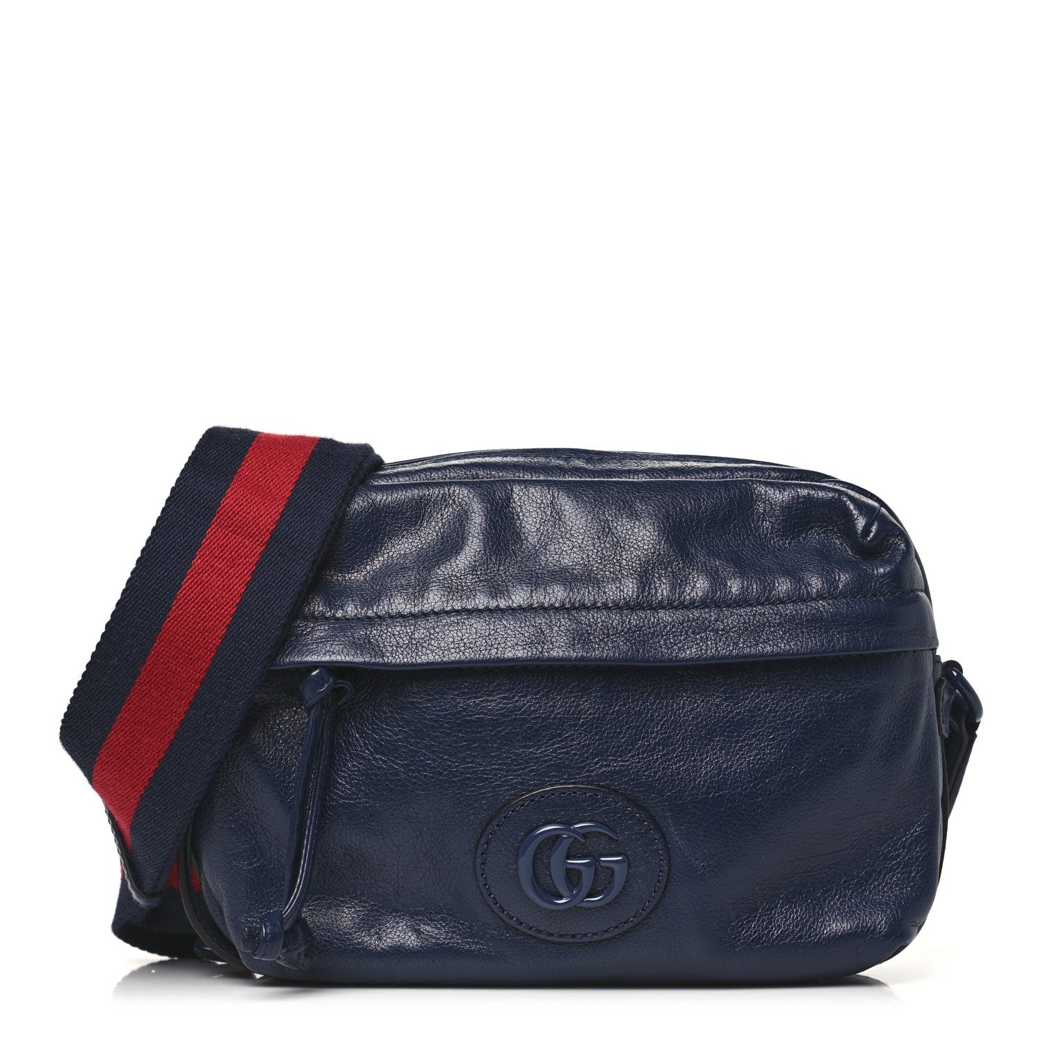 Gucci Piuma Lux Energy Web Monochrome Double G Crossbody Bag Blue Agata 1 of 10