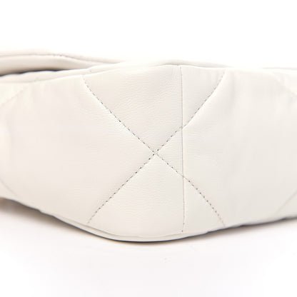 Chanel Goatskin Quilted Medium 19 Flap White 6 of 17