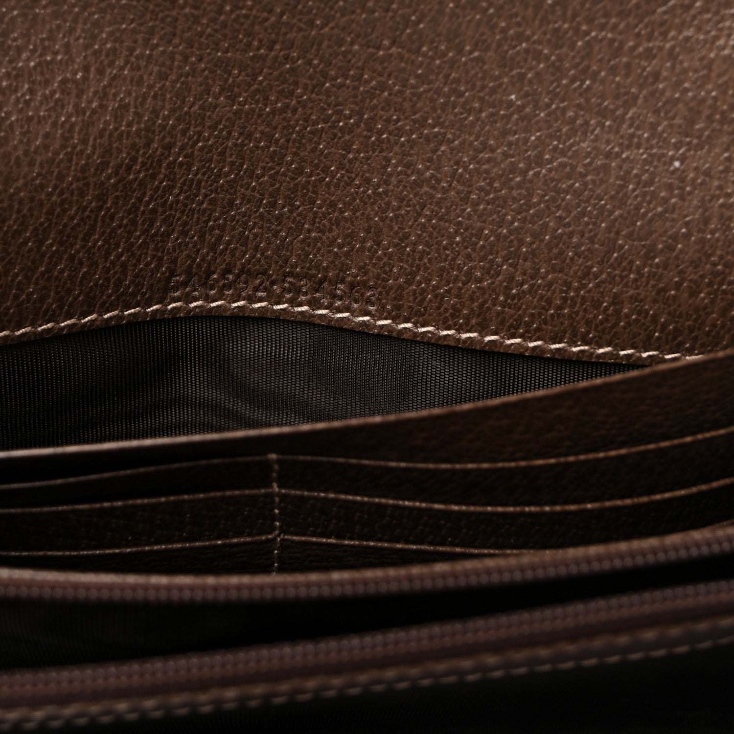 Gucci GG Supreme Monogram Web Ophidia Wallet On Chain Brown 7 of 11