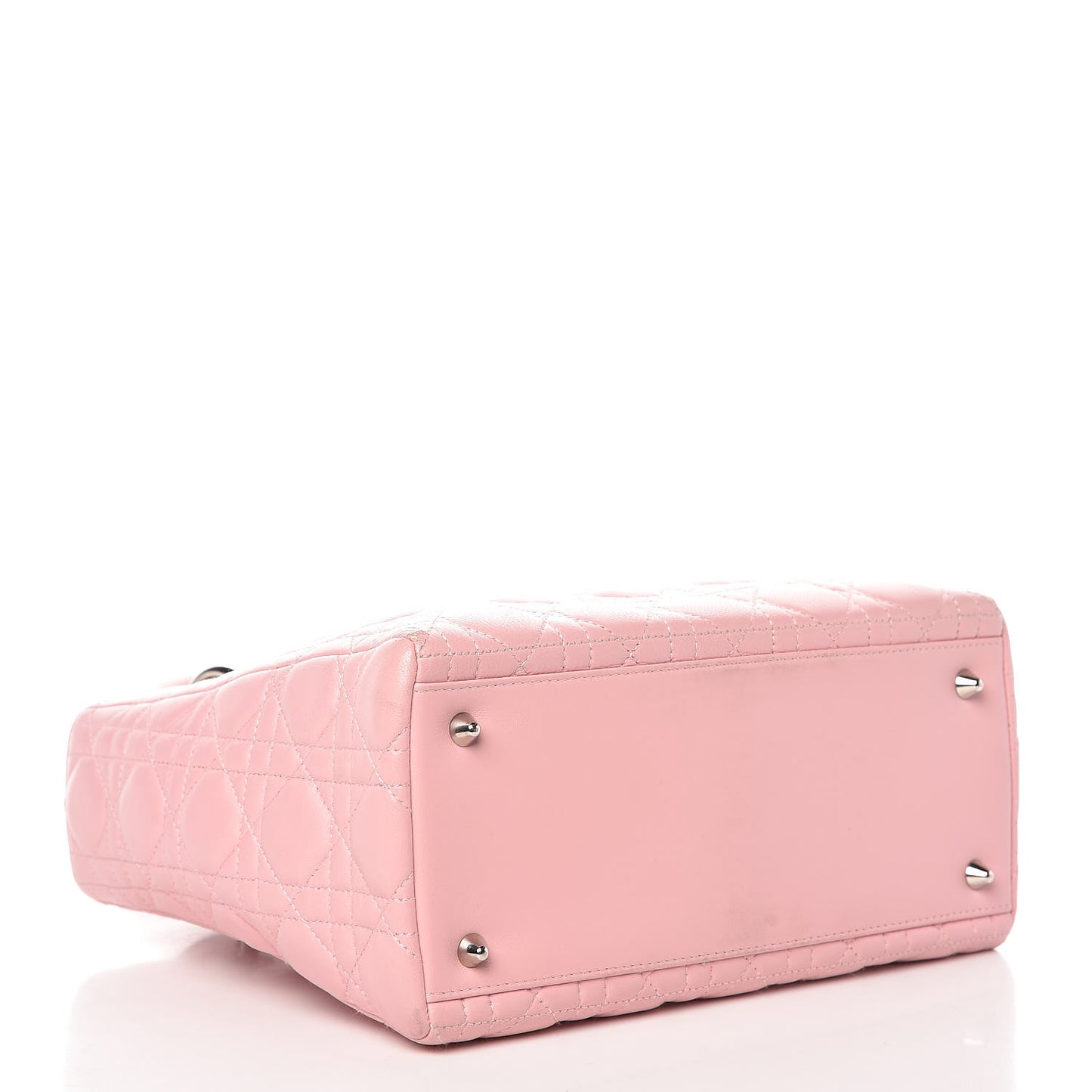 Lambskin Cannage Medium Lady Dior Rose Clair