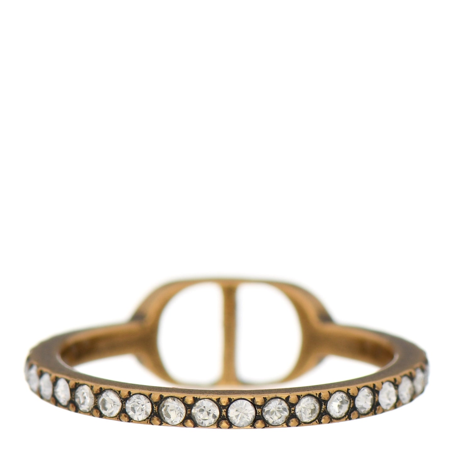 Metal Crystal CD Ring M Gold