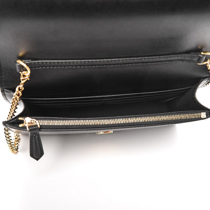 Fendi Vitello Liberty Lucido F is Fendi Medium Envelope Wallet on Chain Black 5 of 8
