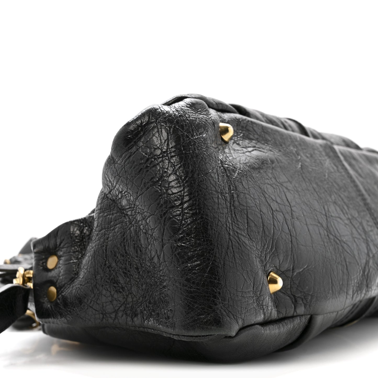 Lambskin Heloise Satchel Black