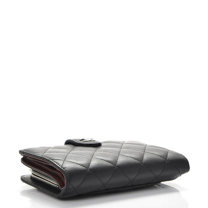 Chanel Lambskin Quilted Zipped Pocket Wallet Black 4 of 9