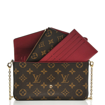 Louis Vuitton Monogram Pochette Felicie Chain Wallet Fuchsia 8 of 8