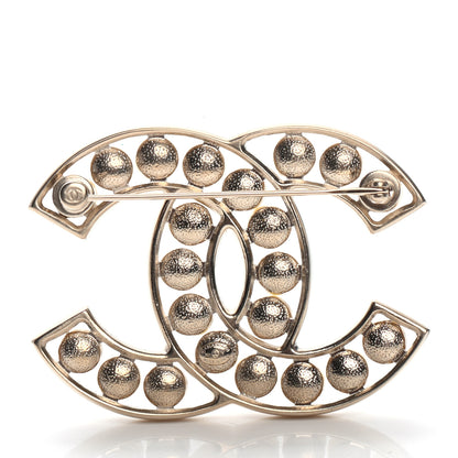 Chanel Pearl CC Brooch Light Gold 3 of 4