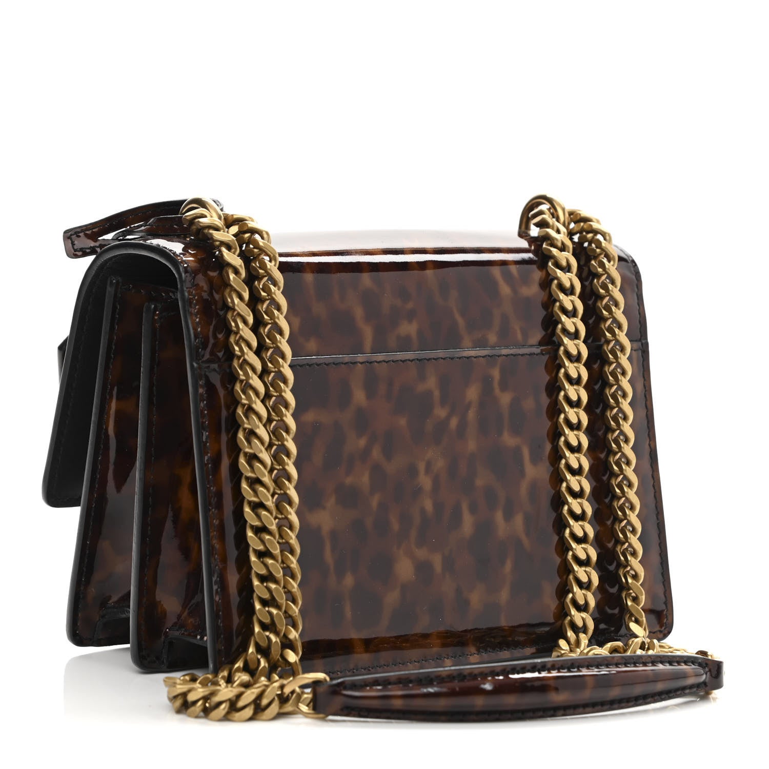 Saint Laurent Patent Small Monogram Sunset Tortoiseshell 3 of 11