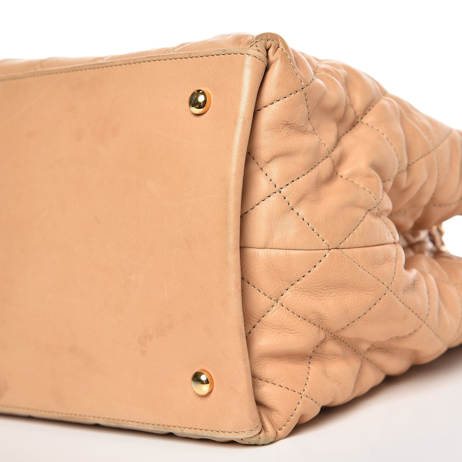 Chanel Calfskin Quilted Small Chain Me Tote Light Beige 10 of 10