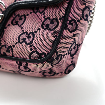 Gucci Monogram Multicolor Matelasse Diagonal Super Mini GG Marmont Shoulder Bag Pink Blue 10 of 15