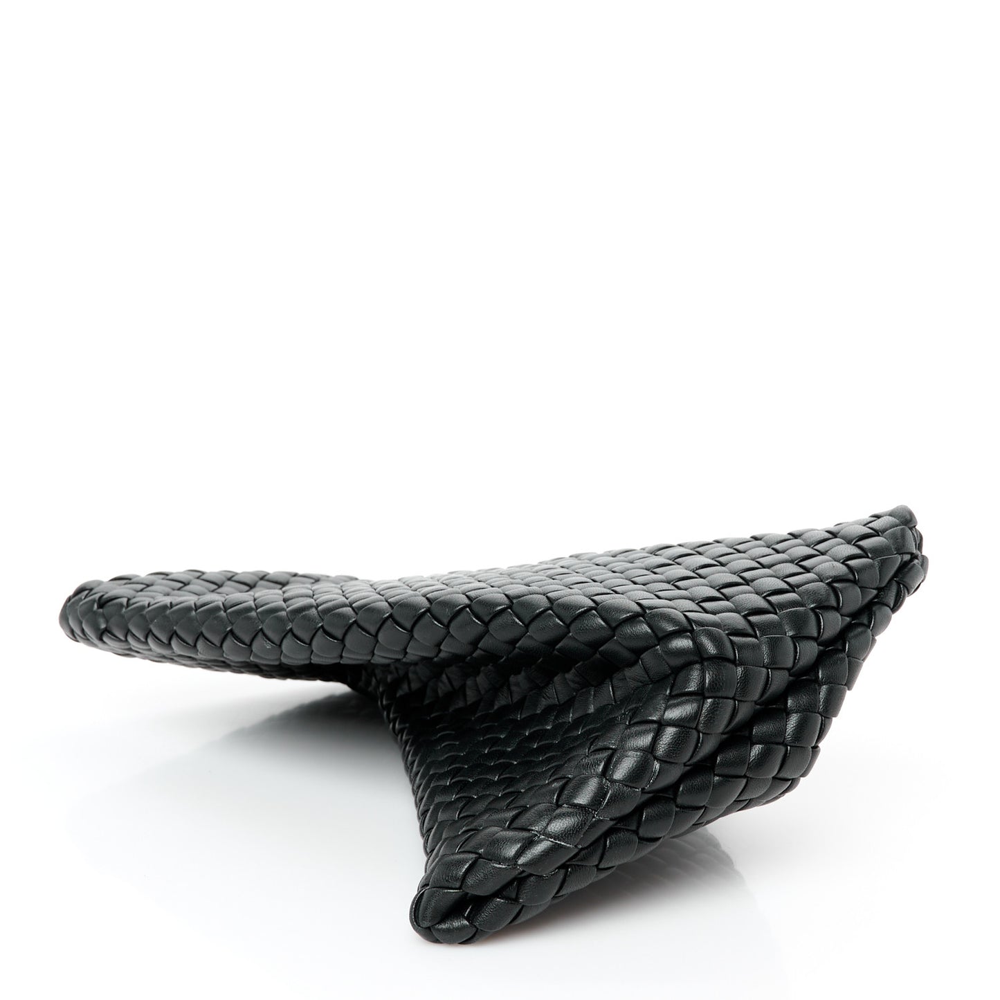 Nappa Intrecciato Crisscross Clutch Black