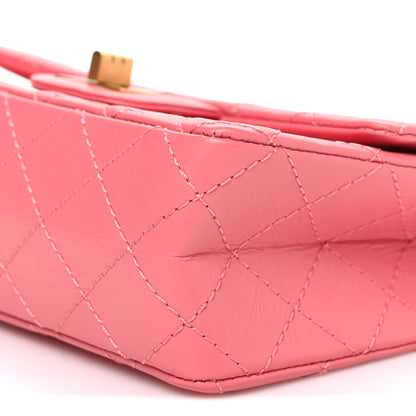Chanel Aged Calfskin Quilted 2.55 Reissue Mini Flap Pink 10 of 10