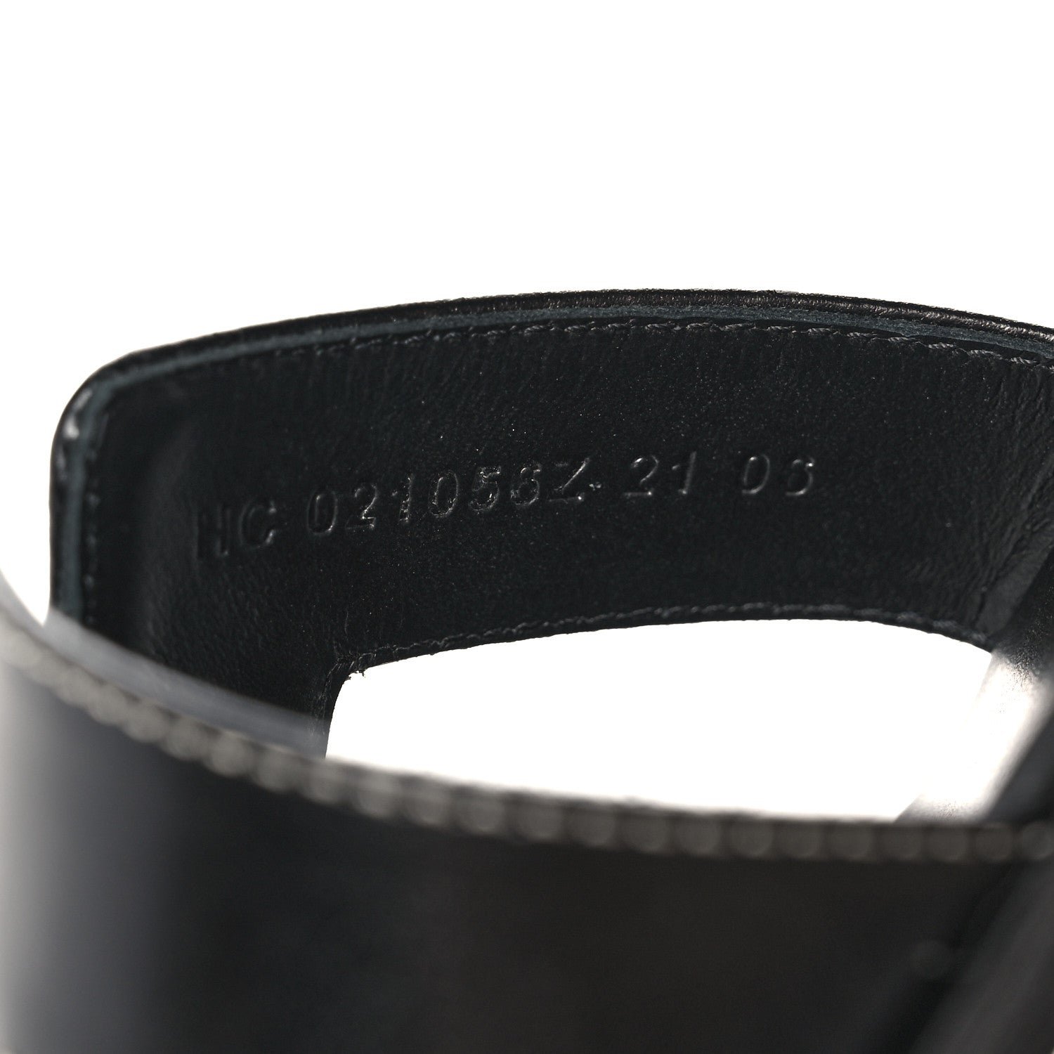 Hermes Box Calfskin Oran Sandals 38.5 Black 8 of 9