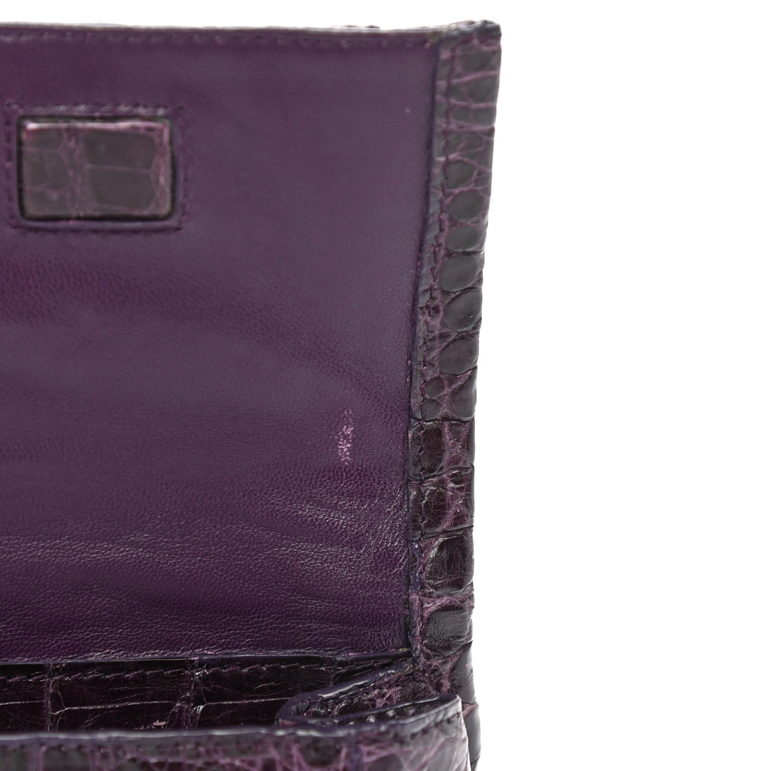 Nancy Gonzalez Crocodile Stud Foldover Clutch Purple 11 of 12