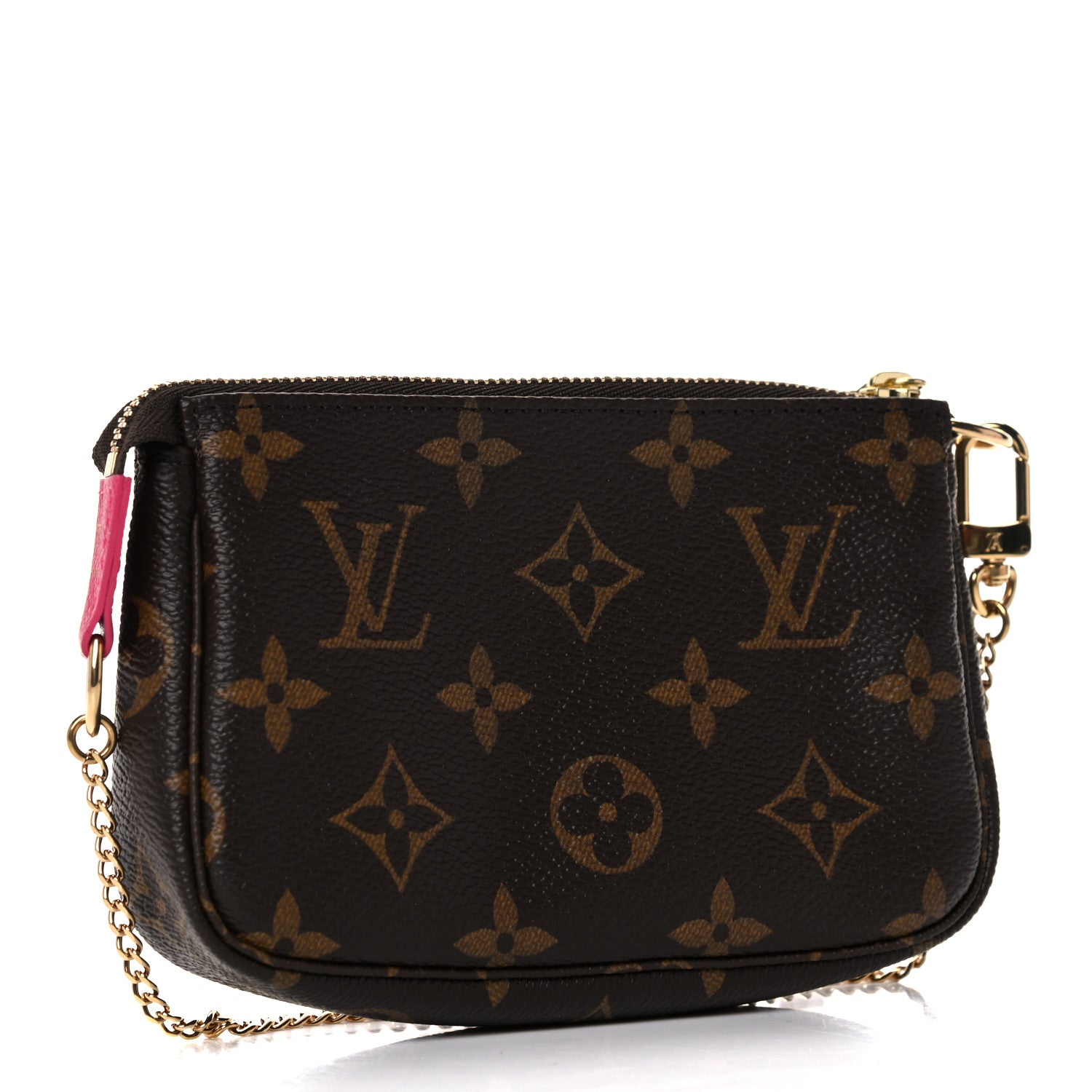 Louis Vuitton Monogram 2019 Christmas Animation Mini Courchevel Pochette Accessories Fuchsia 4 of 11