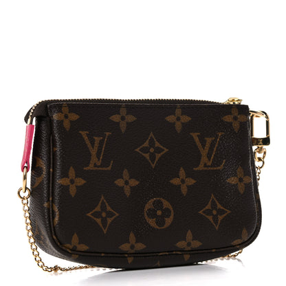 Louis Vuitton Monogram 2019 Christmas Animation Mini Courchevel Pochette Accessories Fuchsia 4 of 11