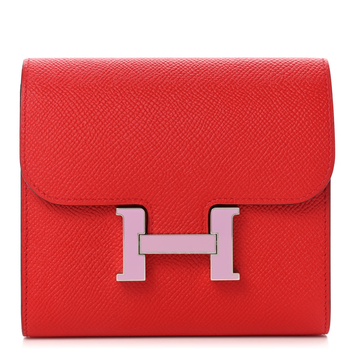 Epsom Enamel Constance Short Wallet Rouge de Coeur Mauve Sylvestre