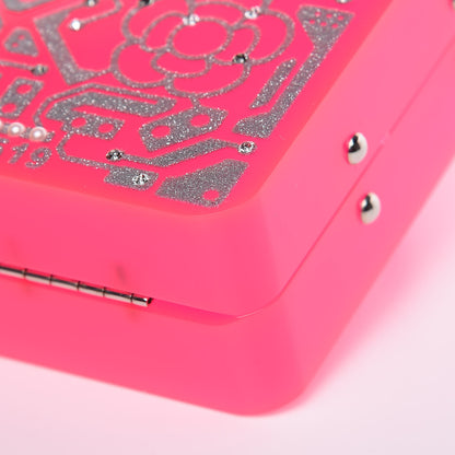Chanel Plexiglass Strass Motherboard Minaudiere Clutch Pink 8 of 11
