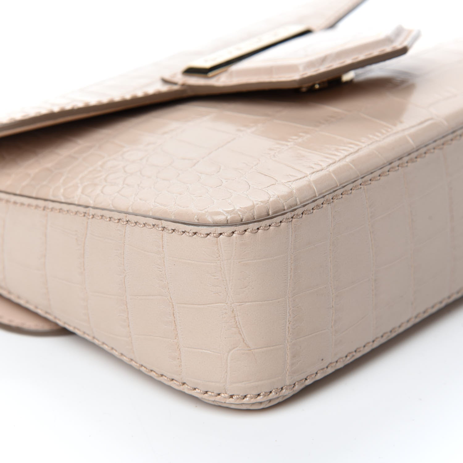 Givenchy Calfskin Crocodile Embossed Mini Nobile Shoulder Bag Nude Pink 6 of 11