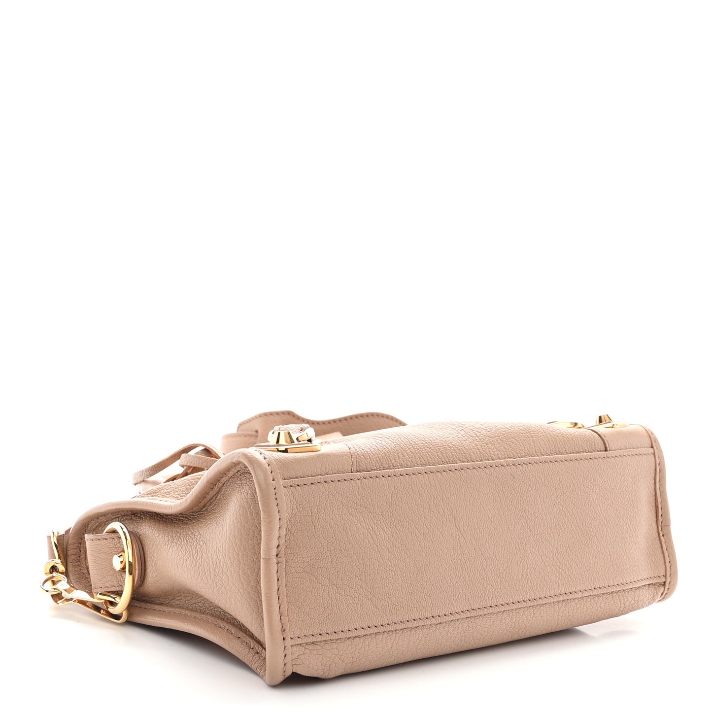 Chevre Gold Metallic Edge Hardware Mini City Rose Des Sables