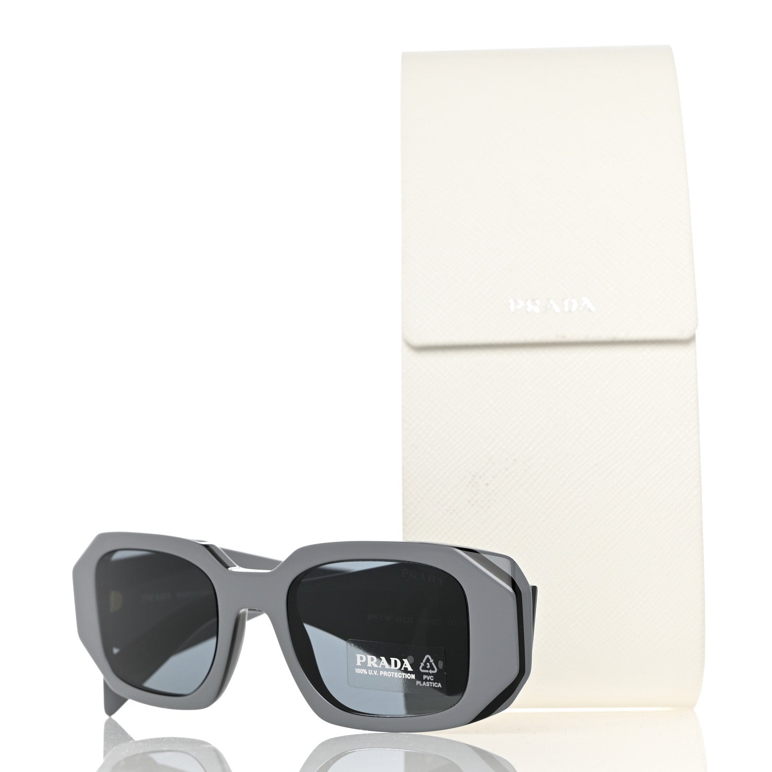 Prada Acetate Symbole Sunglasses SPR 17W Dark Grey 8 of 8