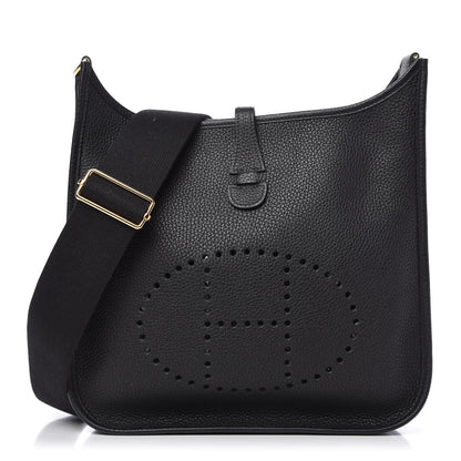 Hermes Taurillon Clemence Evelyne III PM Black 1 of 11