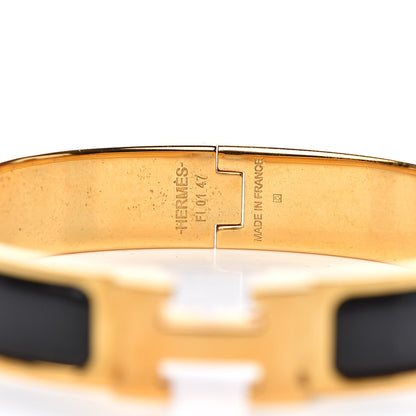 Hermes Enamel Narrow Clic Clac H Bracelet PM Black 4 of 5