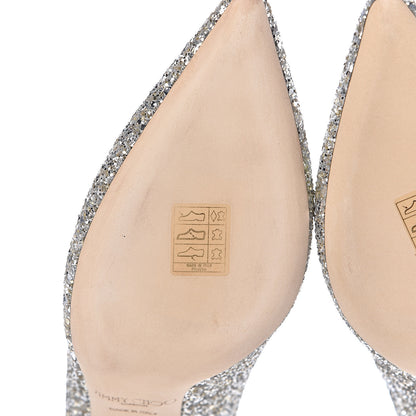 Jimmy Choo Glitter Pointy Toe Romy 85 Pumps 39 Champagne 8 of 11