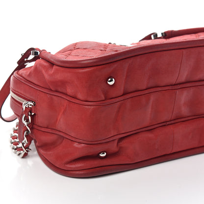 Chanel Iridescent Calfskin Quilted Relax CC Camera Case Red 7 of 8
