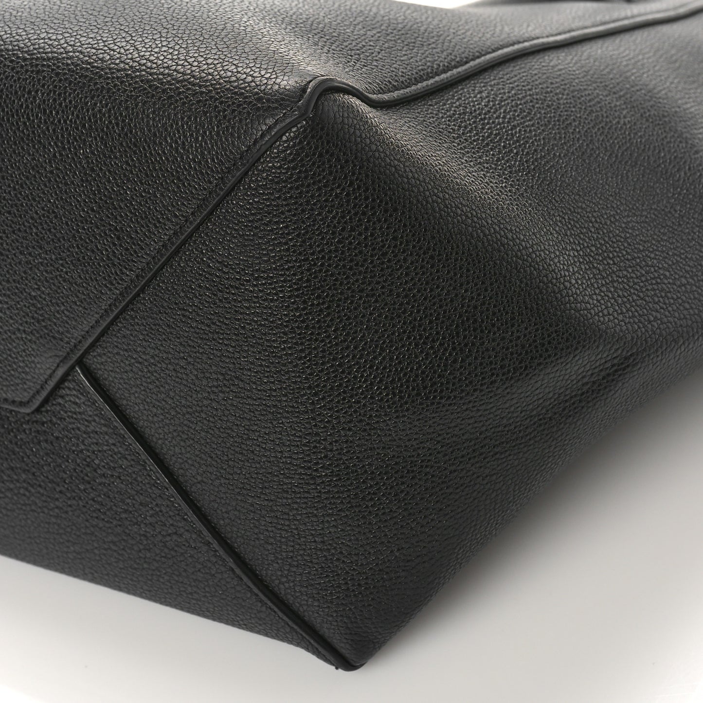Soft Grained Calfskin Small Belt Cabas Phantom Black