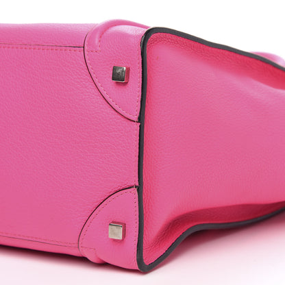 Celine Drummed Calfskin Mini Luggage Fluo Pink 9 of 16