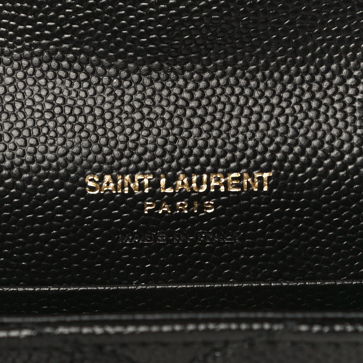 Saint Laurent Grain De Poudre Matelasse Chevron Small Monogram Envelope Wallet Black 6 of 11