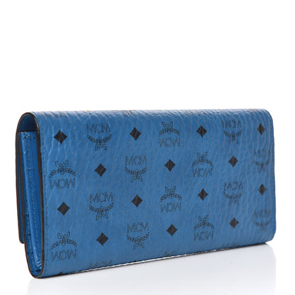 MCM Visetos Continental Flap Wallet Munich Blue 3 of 8
