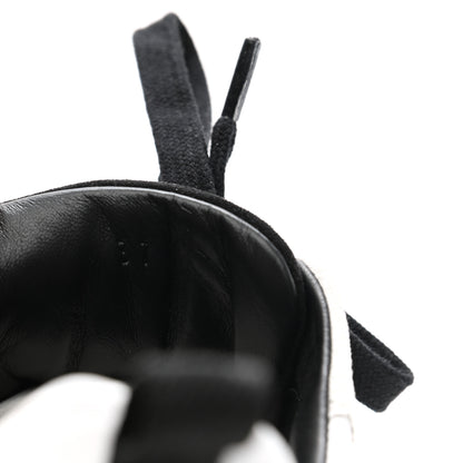Hermes Goatskin Suede Goatskin Bouncing Sneakers 37 White Black 8 of 9