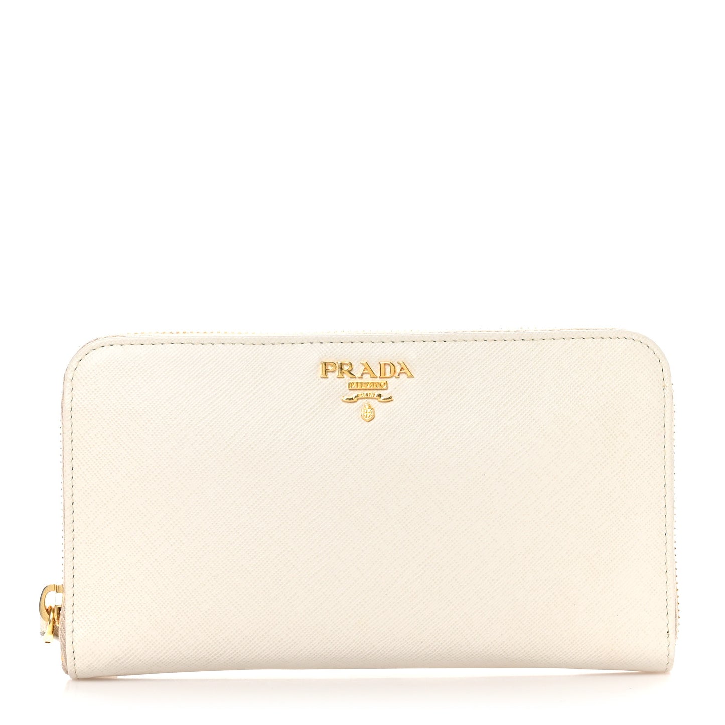 Saffiano Metal Zip Around Wallet Cera