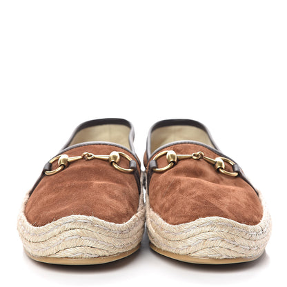 Gucci Suede Mens Horsebit Espadrilles 6 Cocoa 2 of 11