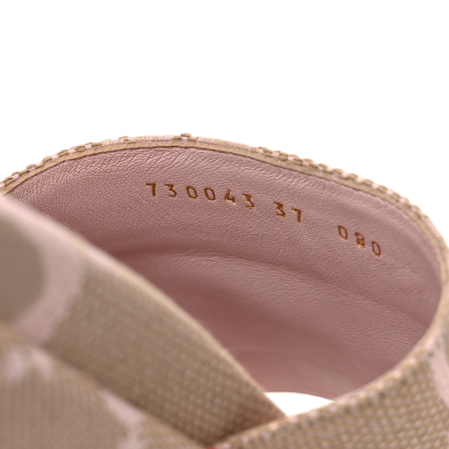 Gucci Monogram Jumbo GG Angelina Platform 55mm Slide Sandals 37 Beige Perfect Pink 10 of 10