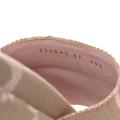 Gucci Monogram Jumbo GG Angelina Platform 55mm Slide Sandals 37 Beige Perfect Pink 10 of 10
