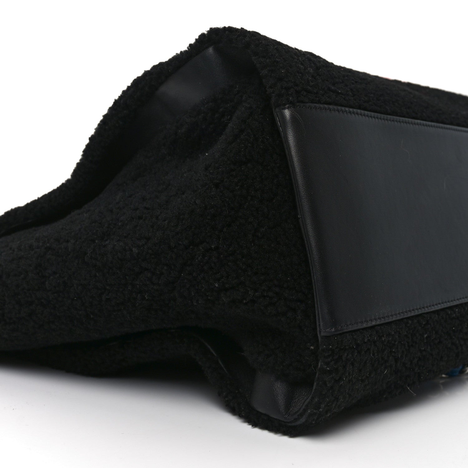 Chanel Shearling Large Deauville Tote Black 9 of 10