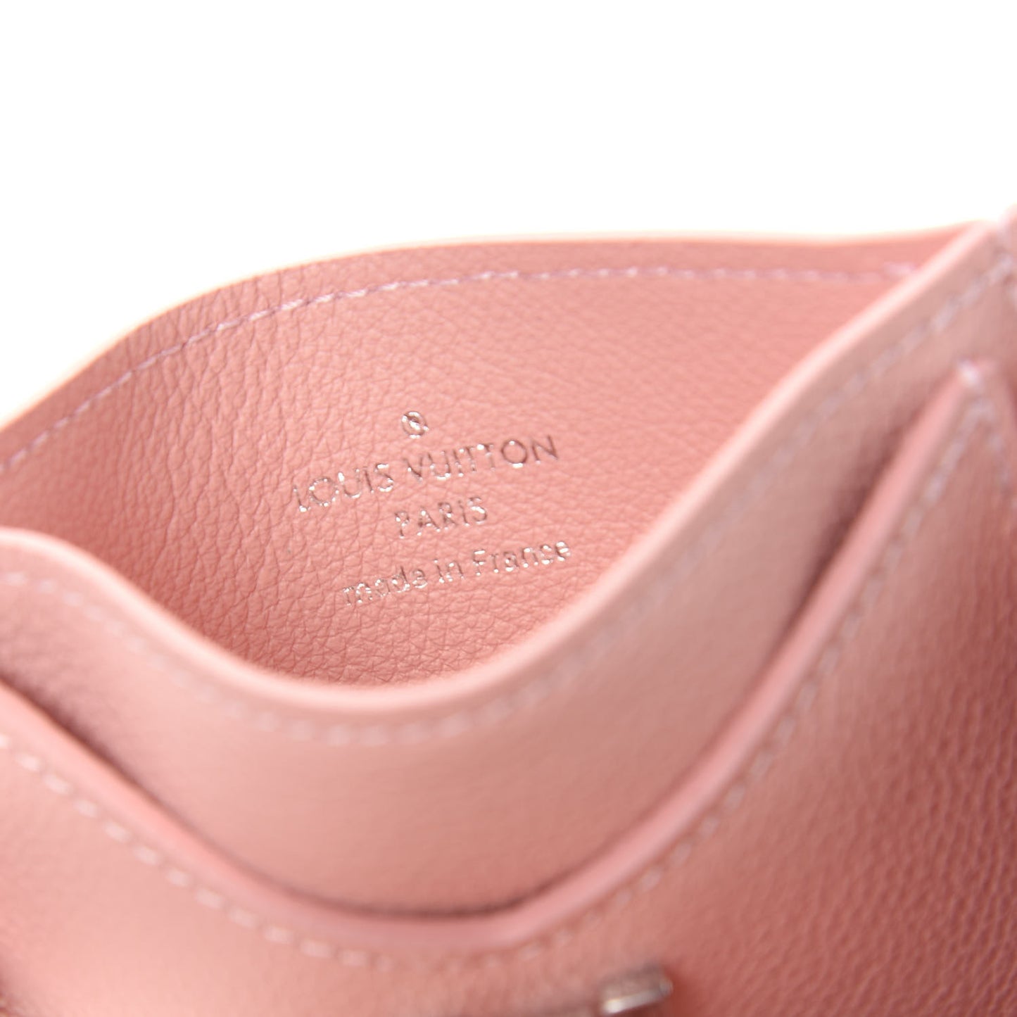 Calfskin Lockme Card Holder Rose Ballerine